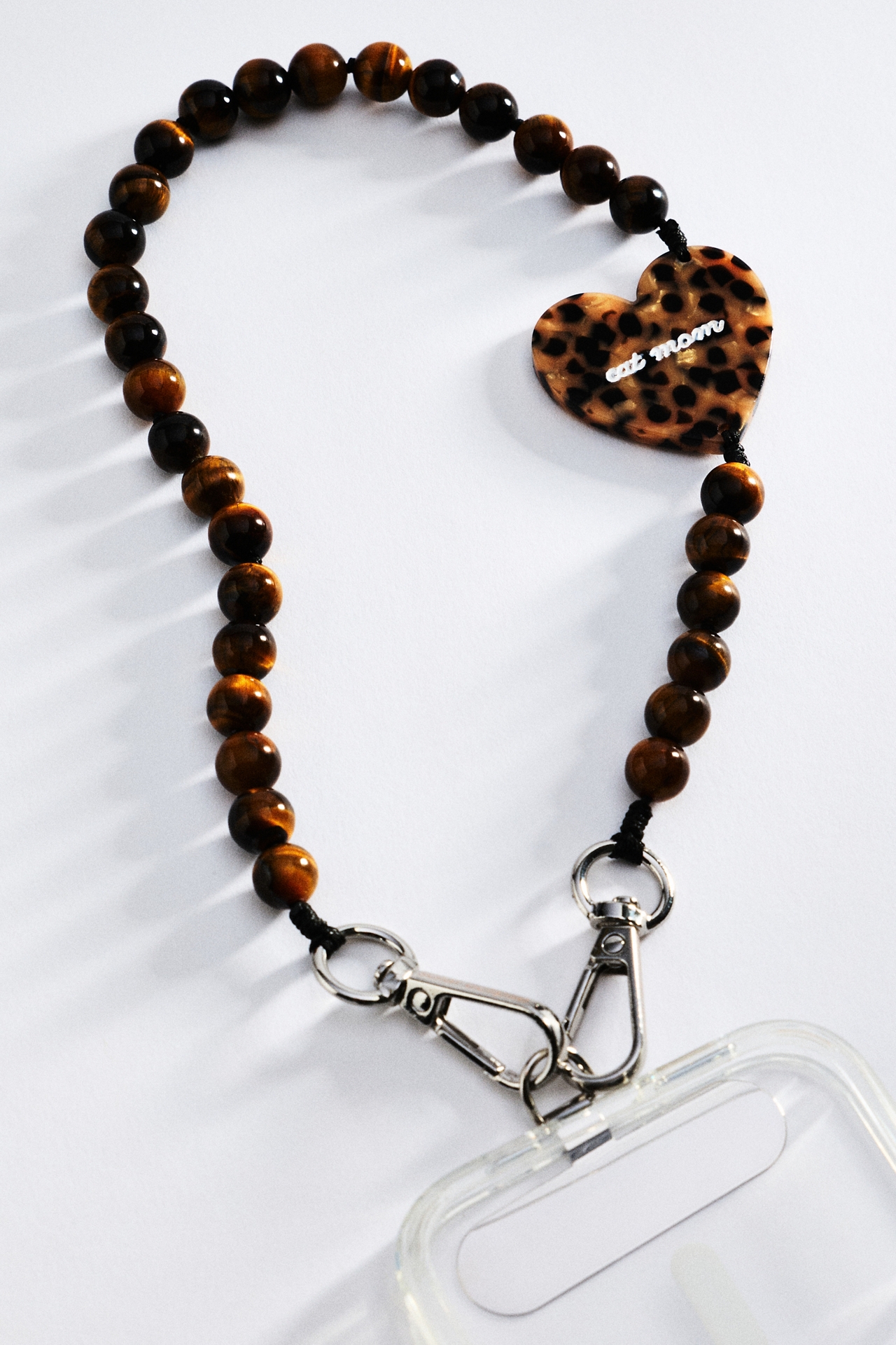 Solar Eclipse Hand-Painted Charm Beaded Phone Chain