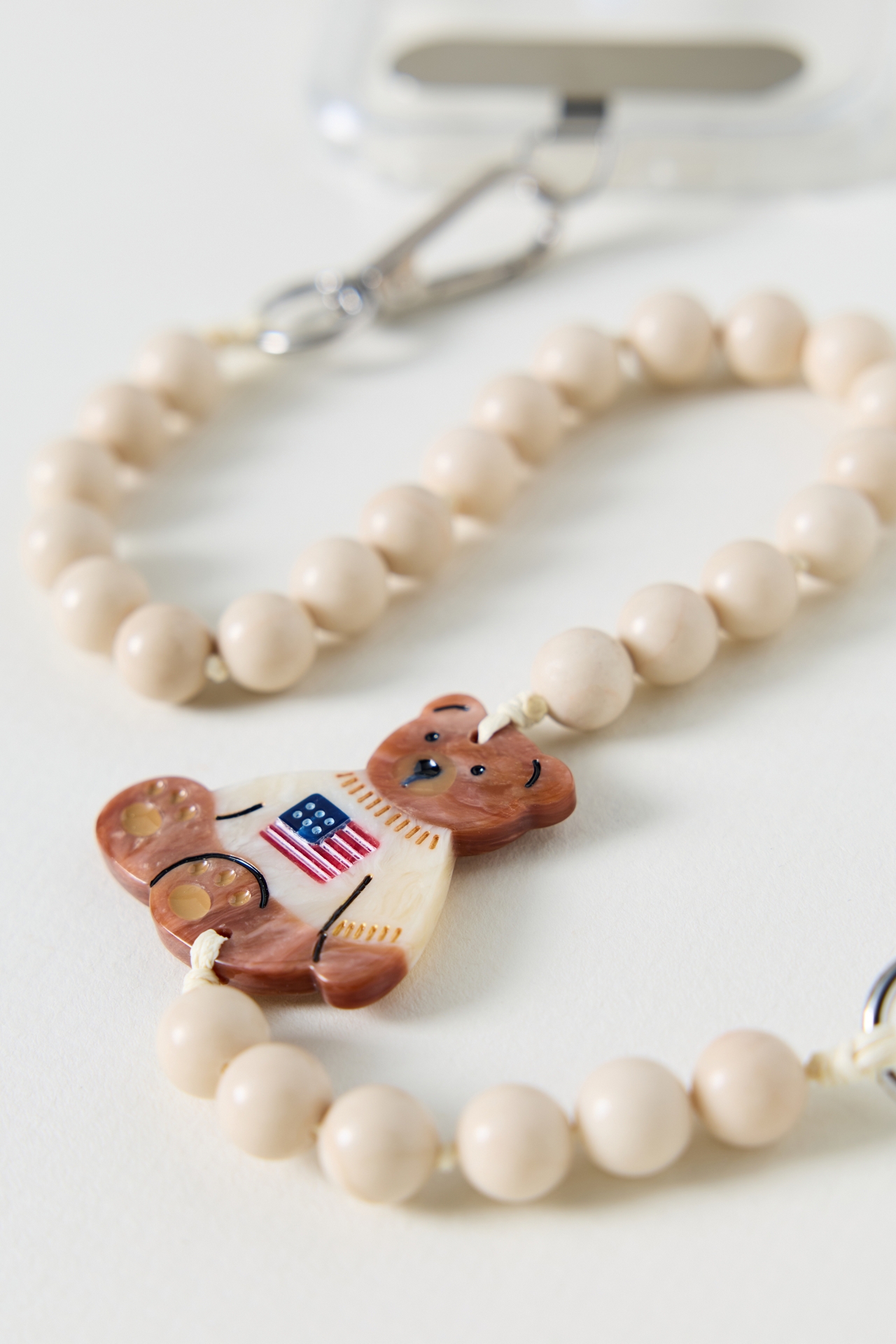 Solar Eclipse Hand-Painted Charm Beaded Phone Chain