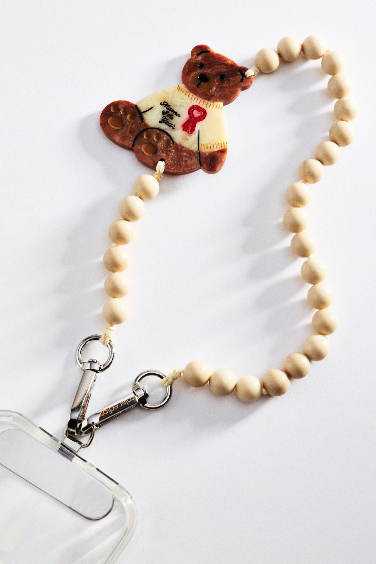 Solar Eclipse Hand-Painted Charm Beaded Phone Chain