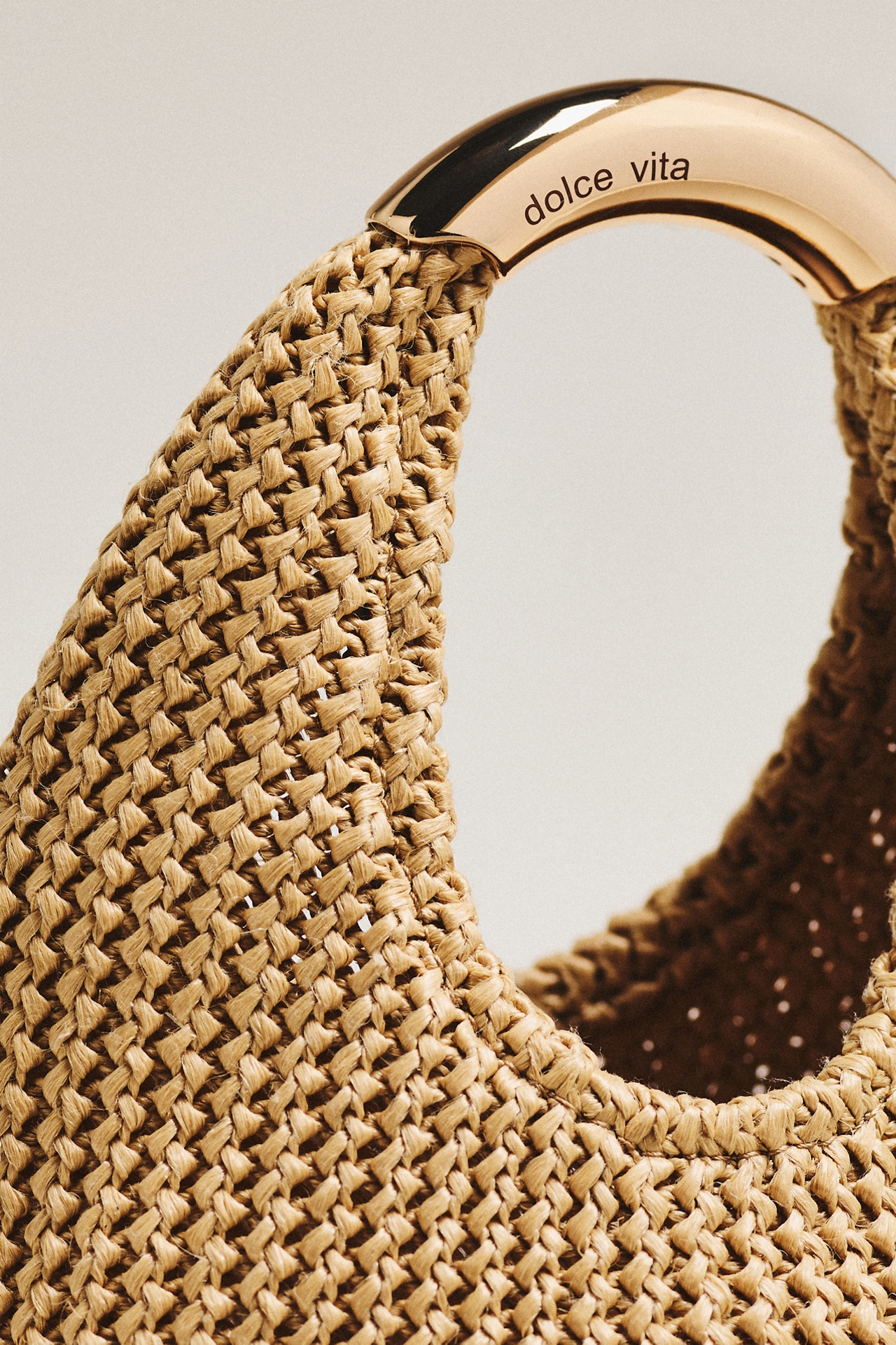 Dolce Vita Eveliser Raffia Mini Slouchy Bag