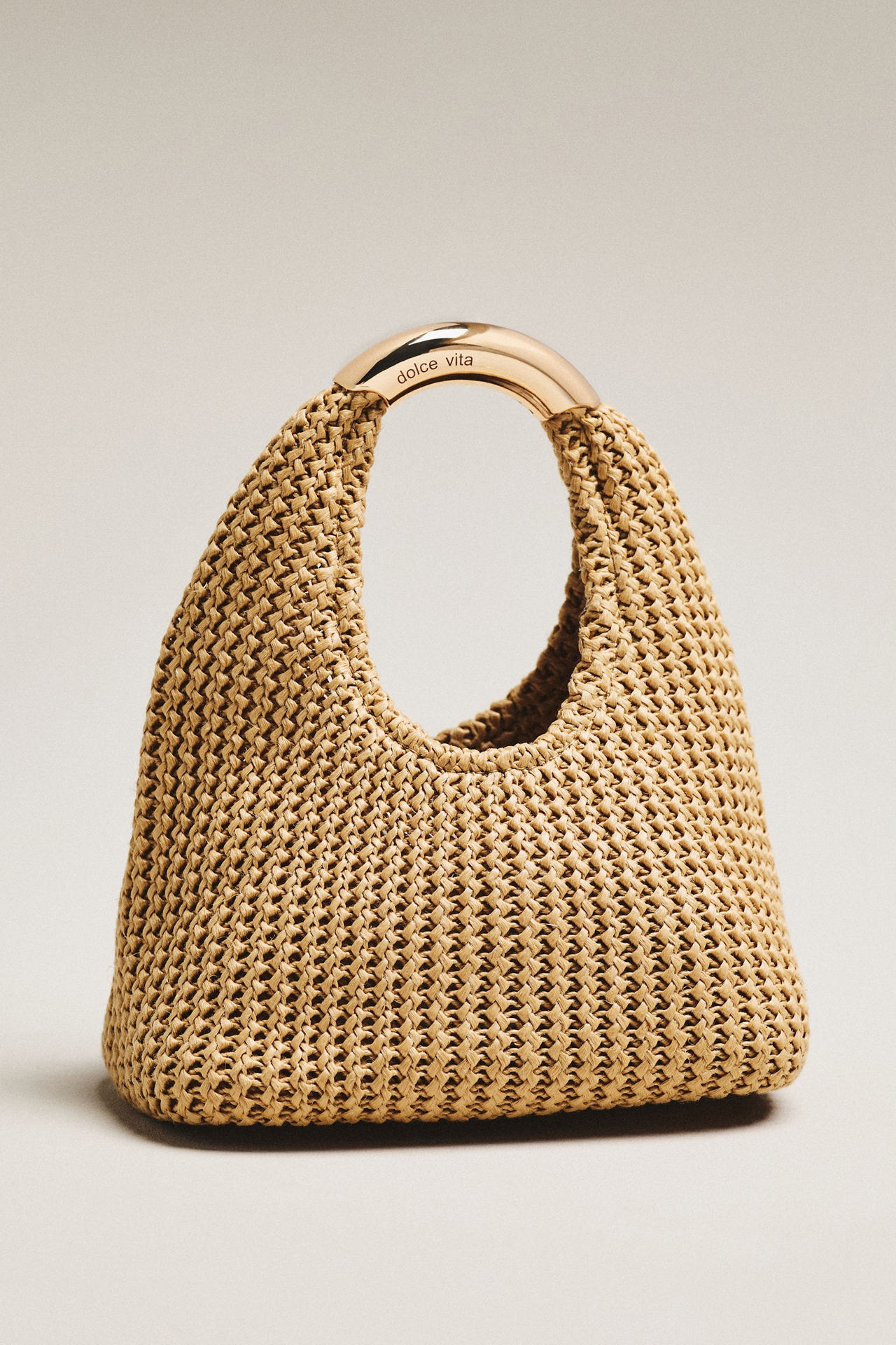 Dolce Vita Eveliser Raffia Mini Slouchy Bag