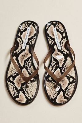 Black Suede Studio Jelly Flip-Flop Sandals