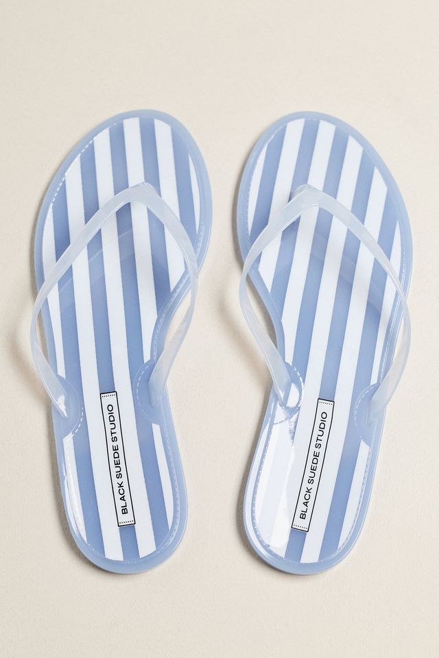 Black Suede Studio Jelly Flip-Flop Sandals #1