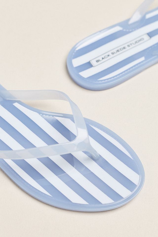 Black Suede Studio Jelly Flip-Flop Sandals #2