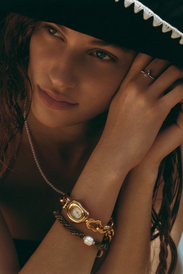 Twisted Bead Pearl Bracelet #1