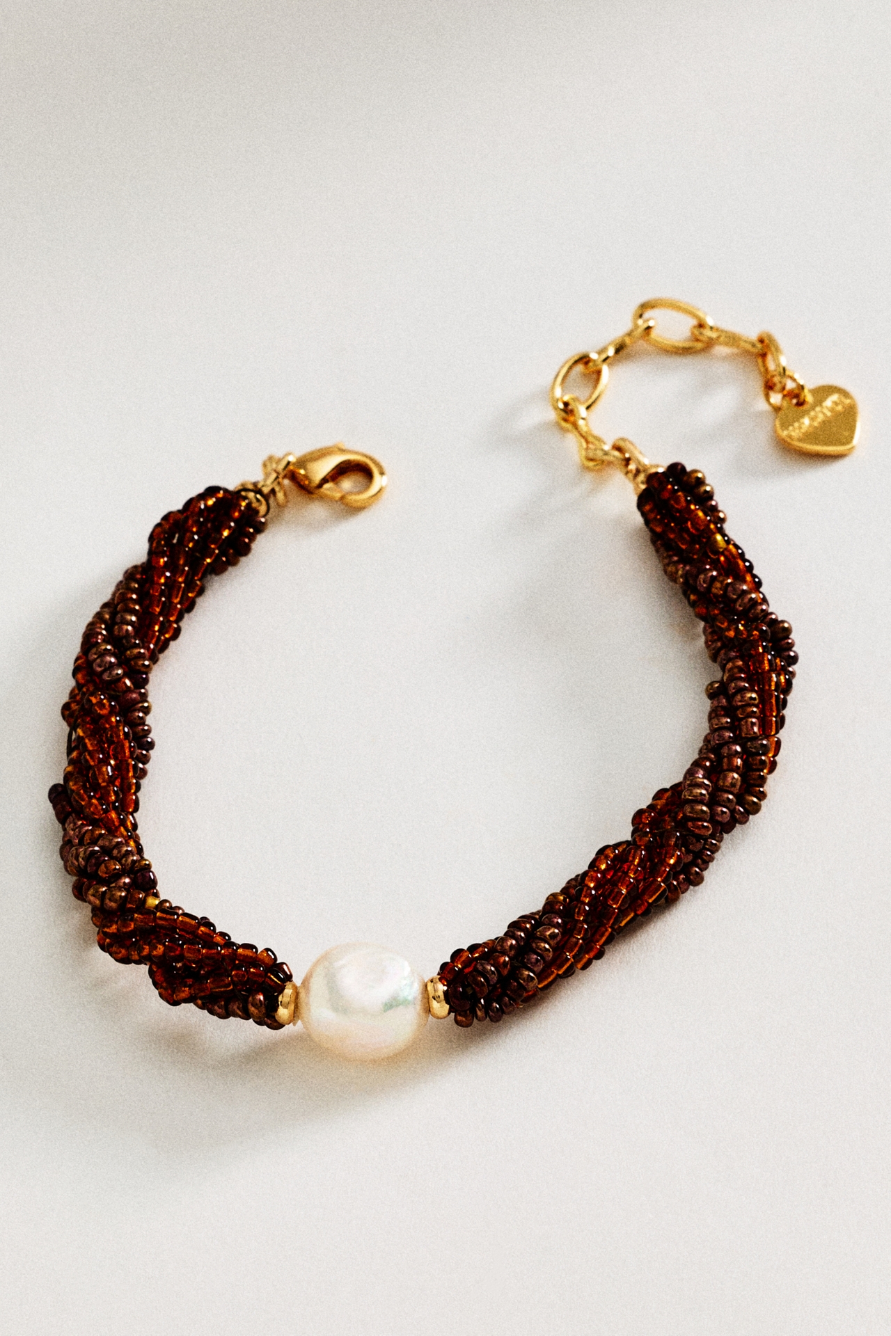 Twisted Bead Pearl Bracelet