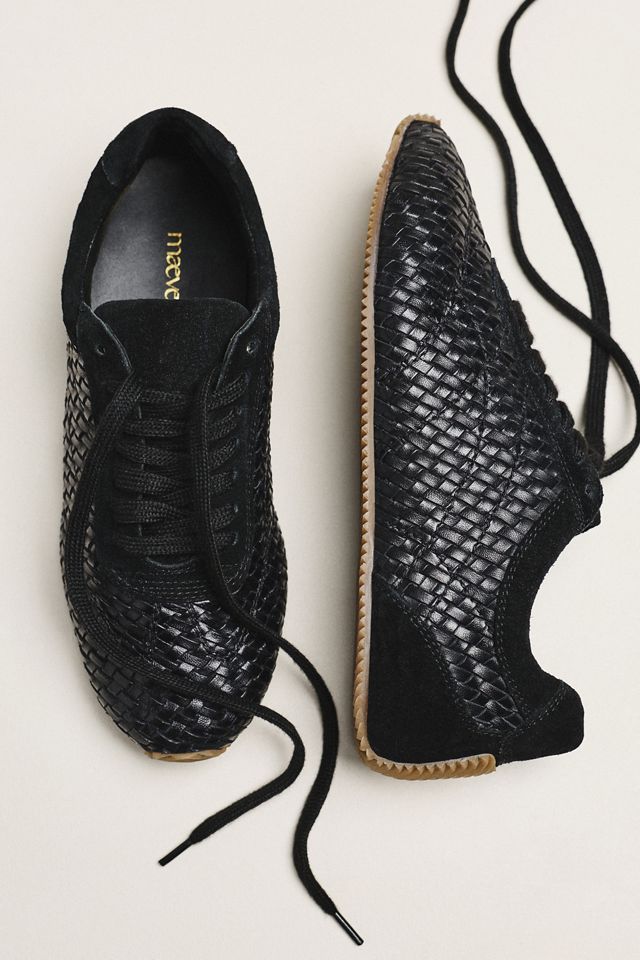 Maeve Woven Leather Sneakers #1