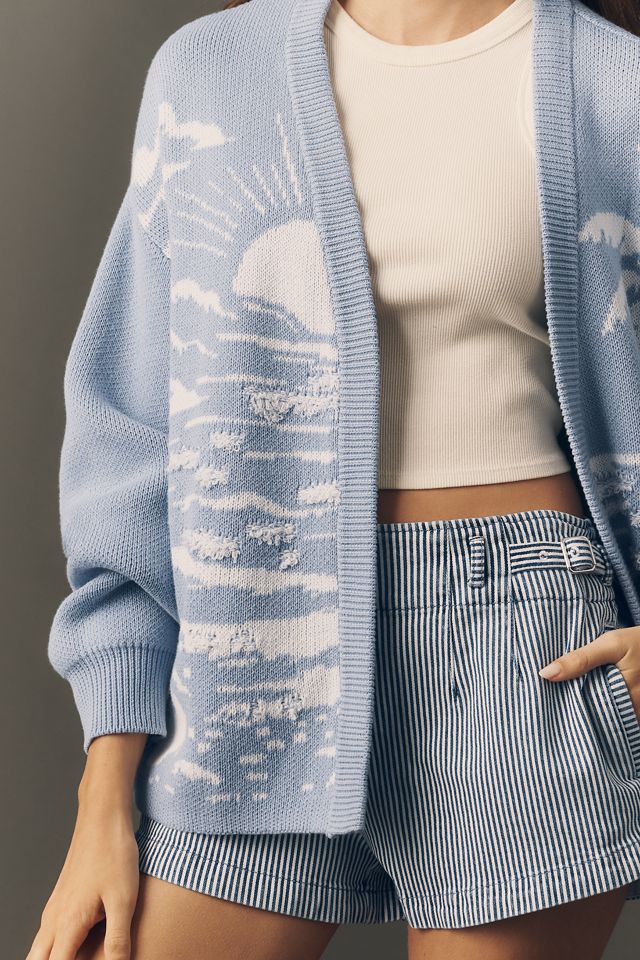 Bel Kazan Cotton Knit Landscape Cardigan | Anthropologie