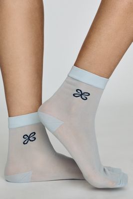 Maeve Logo Sheer Socks