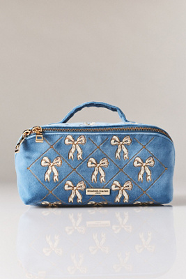 【Elizabeth Scarlett】Makeup Bag ポーチ バッグ Elizabeth Scarlett Flying Parrots French Blue Velvet Makeup Bag