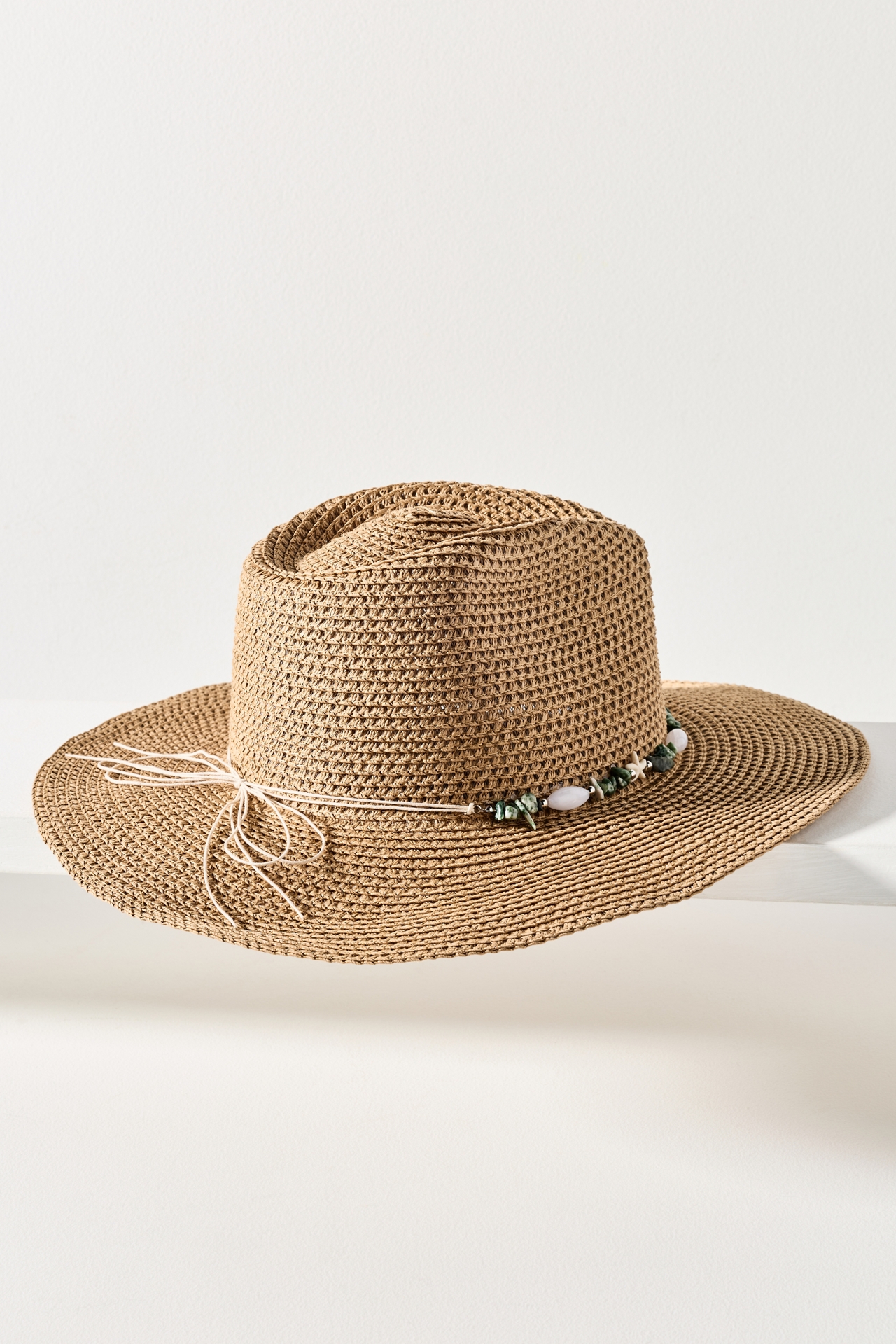 Tea Stained Beaded Rancher Hat