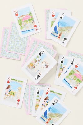 Loulou Baker Watercolor Dog Playing Cards