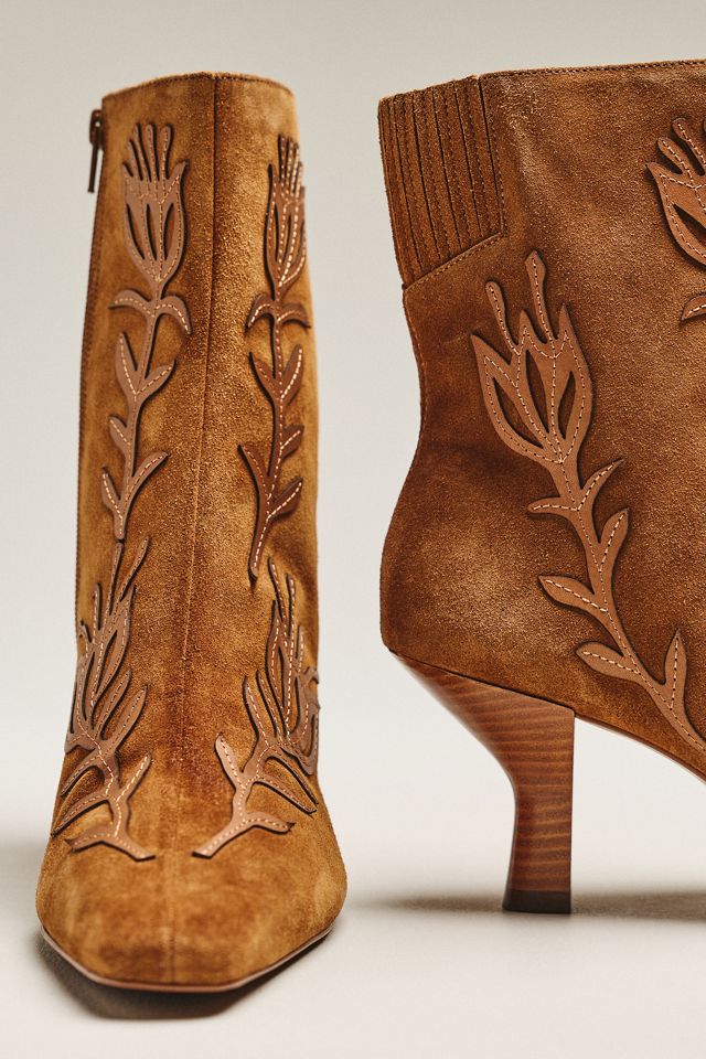 Maeve Leather Appliqué Ankle Boots #2