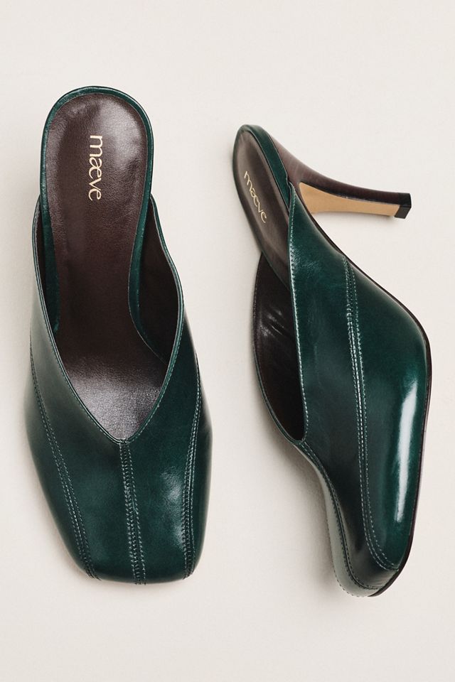 Maeve Square-Toe Mule Heels #2