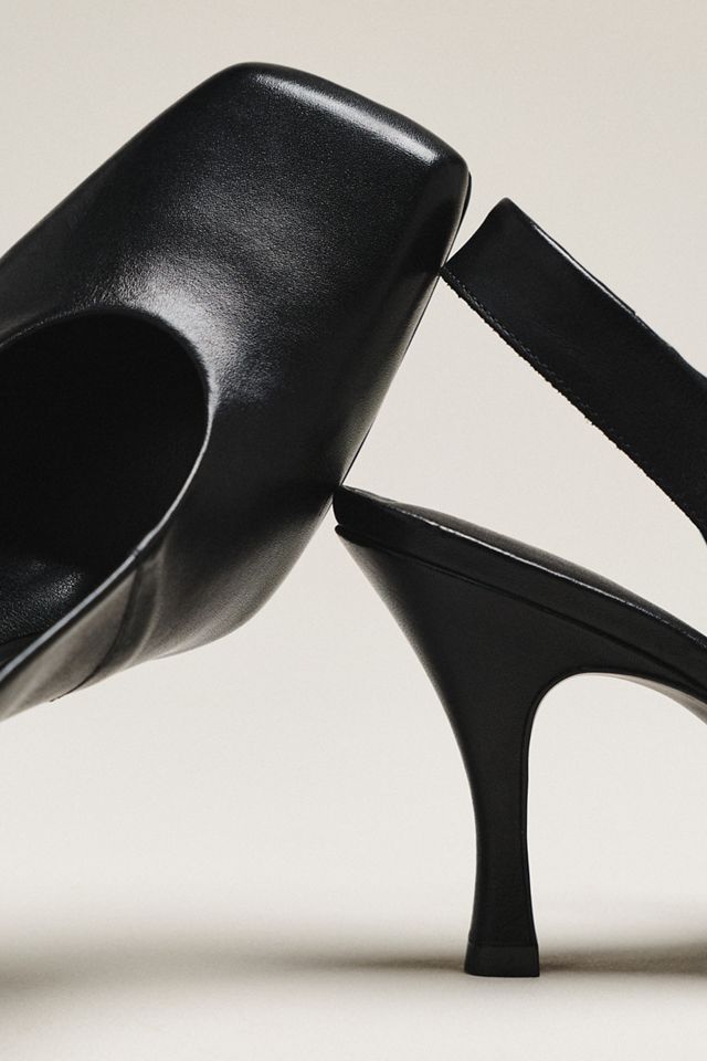 Maeve Square-Toe Slingback Pumps #2