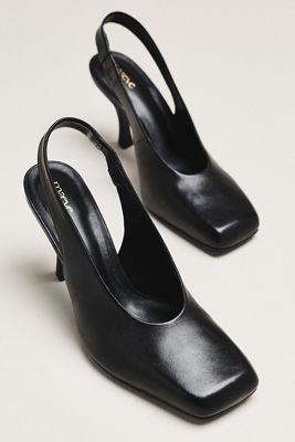 Maeve Square-Toe Slingback Pumps