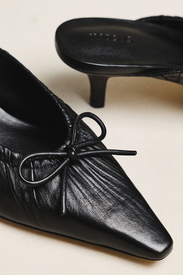Maeve Cinched Bow Kitten Heel Mules #2