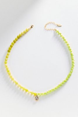 Colorblock Beaded Pendant Necklace