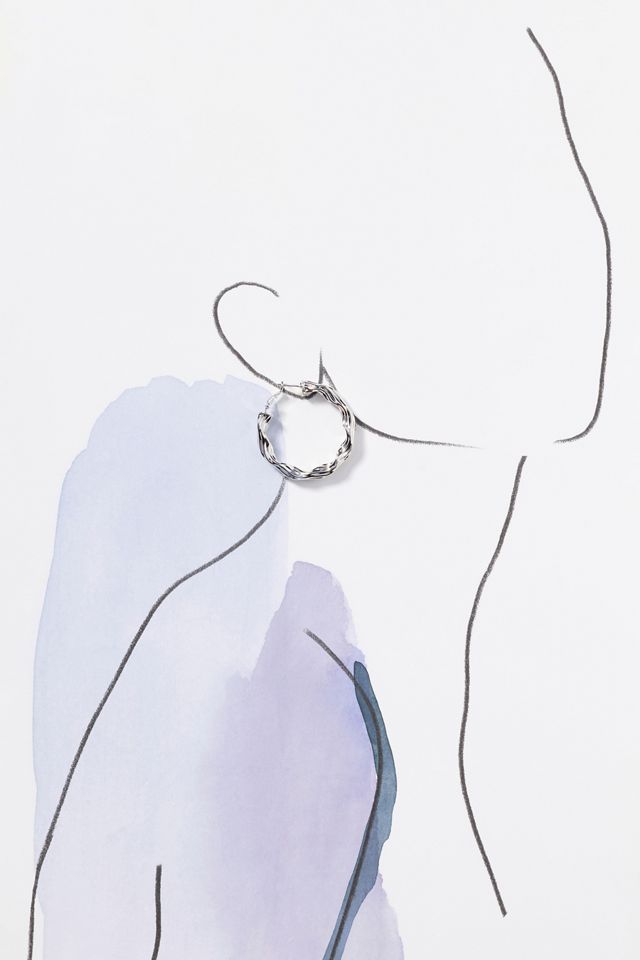 Wavy Textured Hoop Earrings #2
