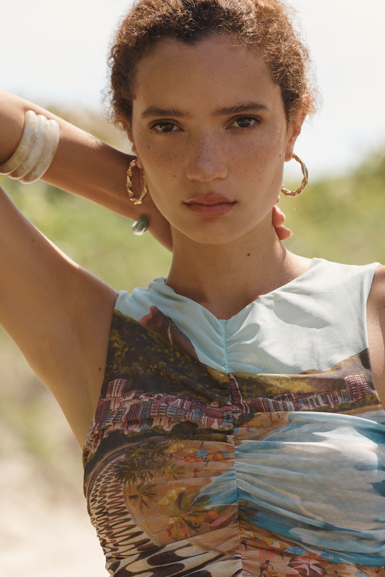 Wavy Textured Hoop Earrings