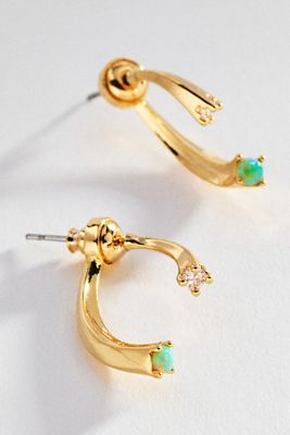 Ettika Turquoise Solstice Dangle Earrings | Anthropologie New!!! Anthropologie Vintage Gold Plated Color Gold and Turquoise Earrings display picture 1