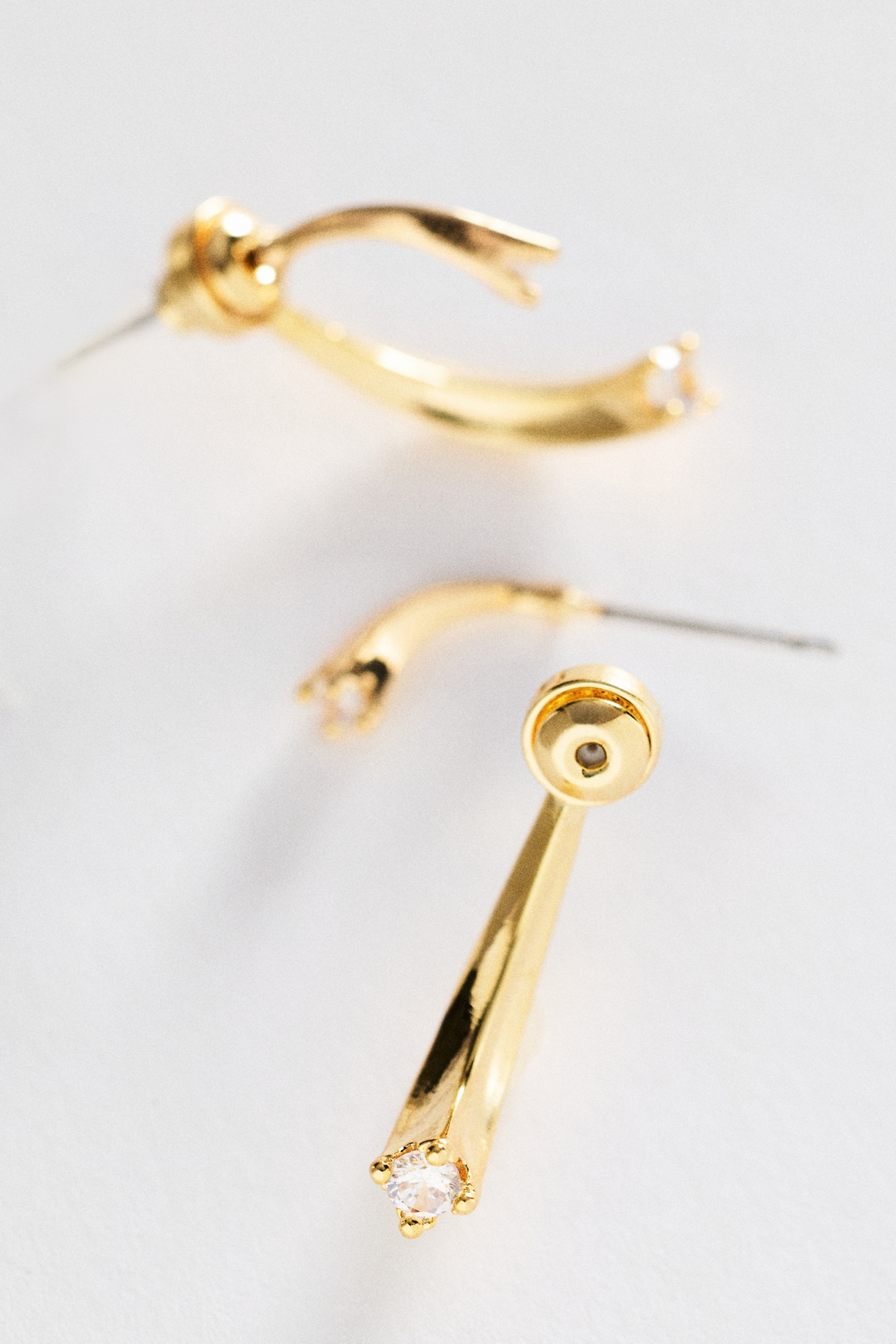 Crystal Front-Back Drop Earrings