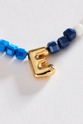 Colorful Beaded Initial Necklace