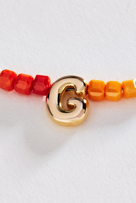 Colorful Beaded Initial Necklace