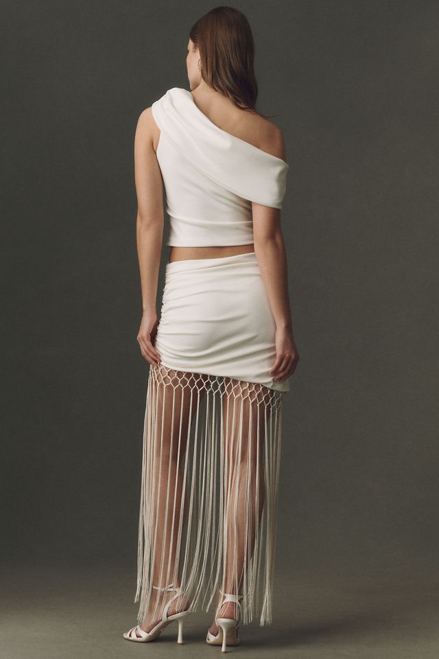 Delfi Collective Fringe Top and Mini Skirt Set #2