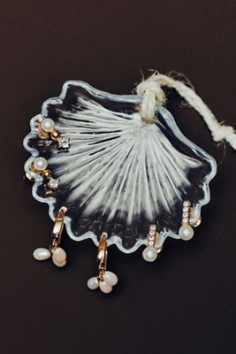 Summer Shell Crystal Earrings, Set of 3