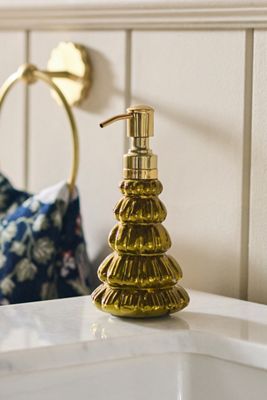 Glass Christmas Tree Soap Pump