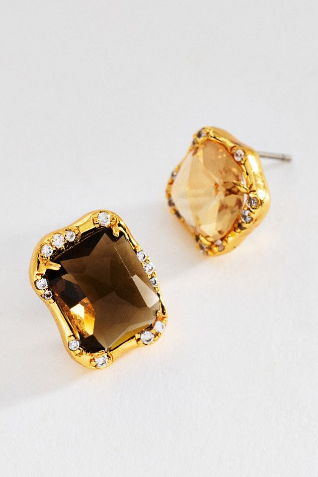 Stone Post Earrings, Set of 2 #1