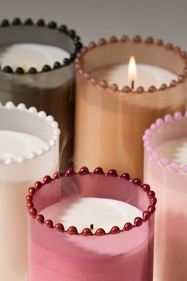 Dotted Rim Woody Juniper & Cedar Glass Candle #1