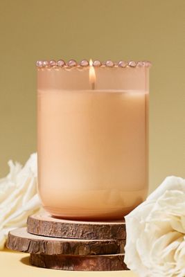 Dotted Rim Woody Juniper & Cedar Glass Candle