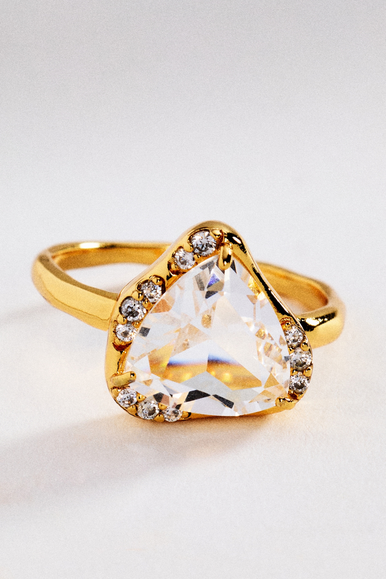 Organic Bezel Crystal Ring