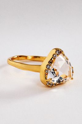 Organic Bezel Crystal Ring