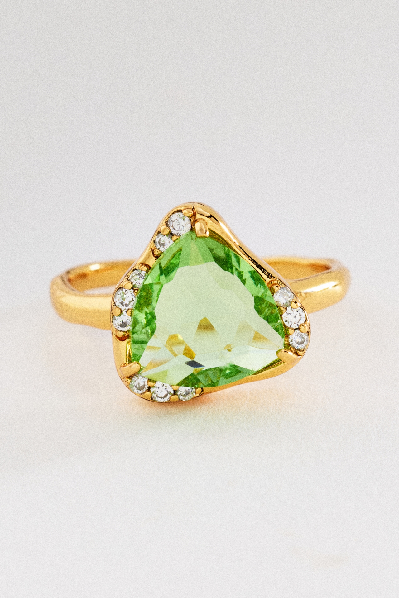 Organic Bezel Crystal Ring