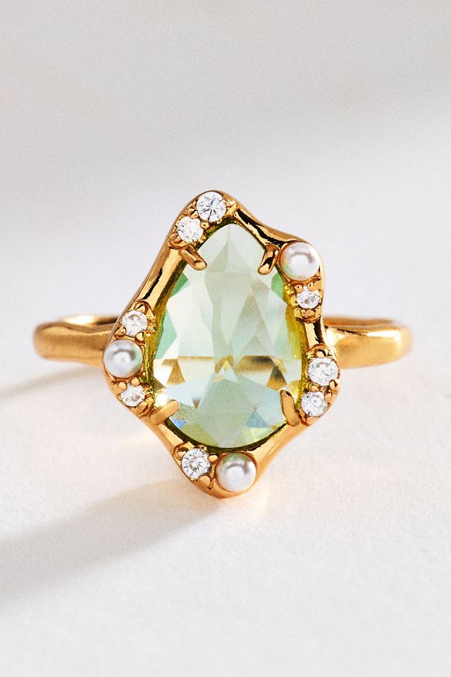 Bezel Freeform Gem Ring #1