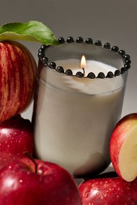 Dotted Rim Fruity Honeycrisp Oakwood Glass Candle
