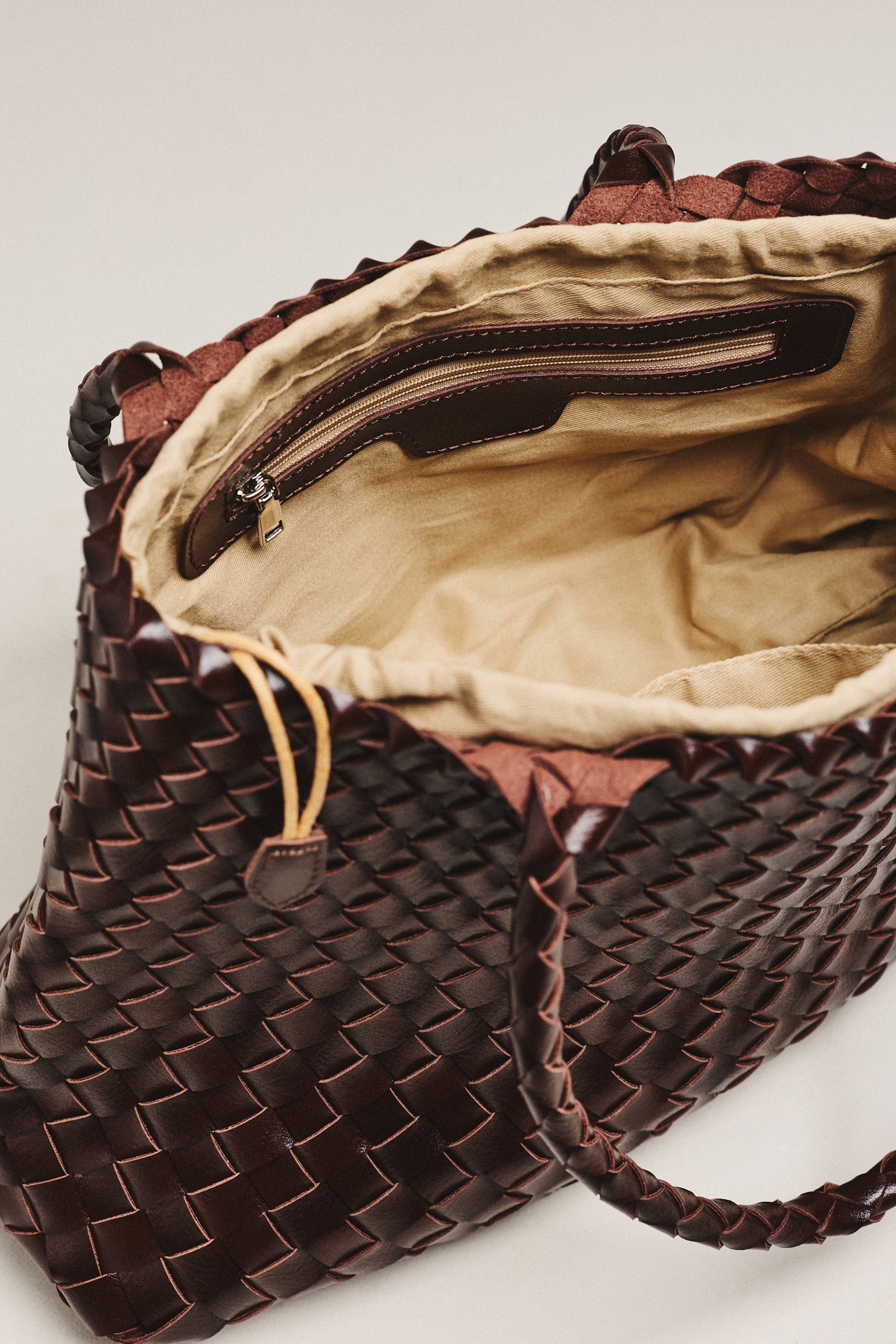 Calla Large Woven Satchel Bag