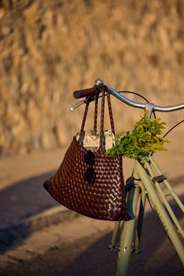 Calla Large Woven Satchel Bag