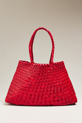 Calla Large Woven Satchel Bag