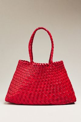 Calla Large Woven Satchel Bag