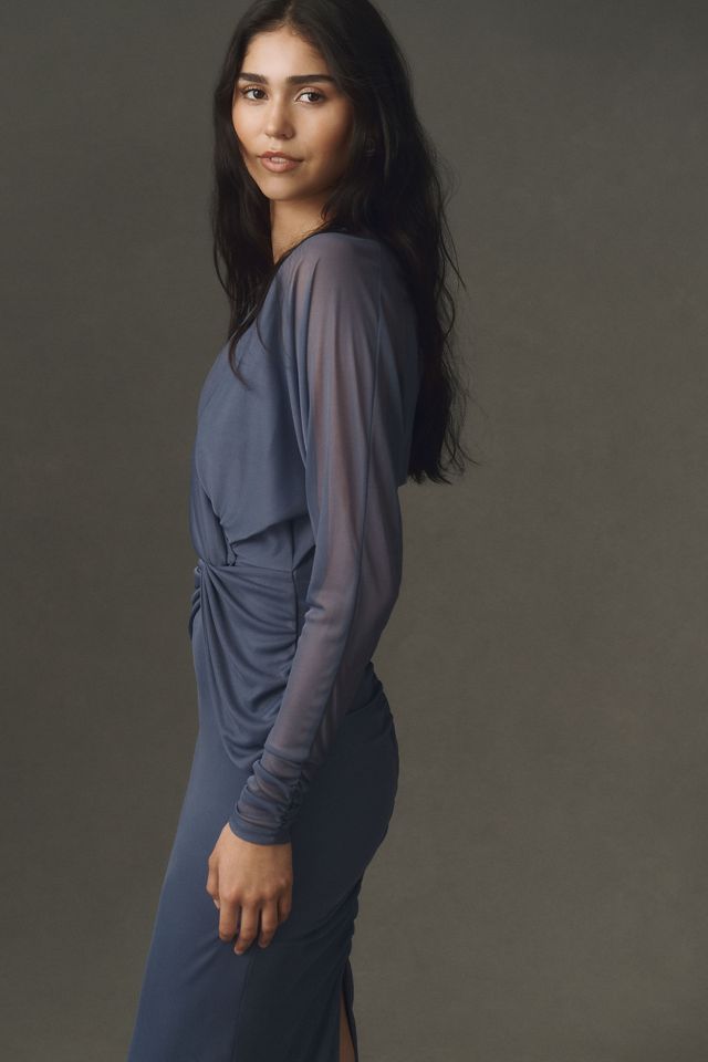 Black Halo Aurora Long-Sleeve Gown #3