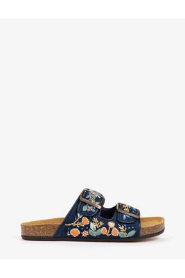 Penelope Chilvers Pool Embroidered Denim Slides