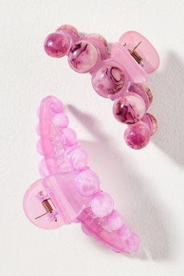 Citrus Bubble Hair Claw Clips, Set of 2