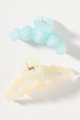 Citrus Bubble Hair Claw Clips, Set of 2