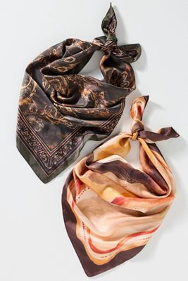 Satin Hair Scarves, Set of 2