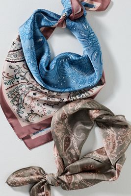 Satin Hair Scarves, Set of 2