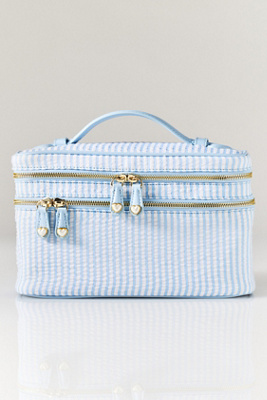 Stoney Clover Lane Seersucker Double Zip Cosmetic Bag | Anthropologie